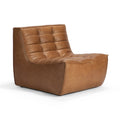 Fauteuil de salon classique en cuir pleine fleur aniline avec assise ergonomique capitonnée