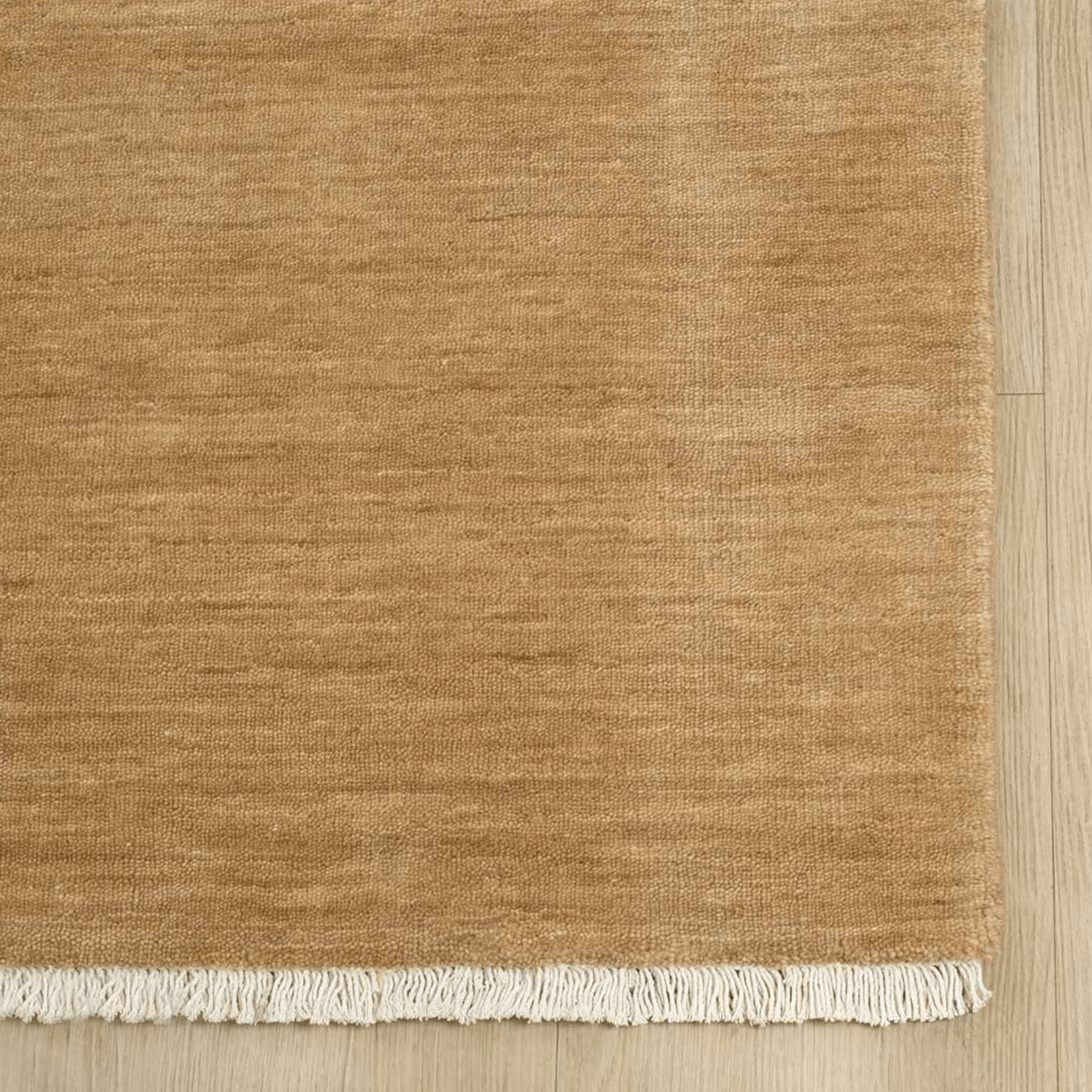 Tapis de salon tissé main 100 % laine à poils courts avec franges