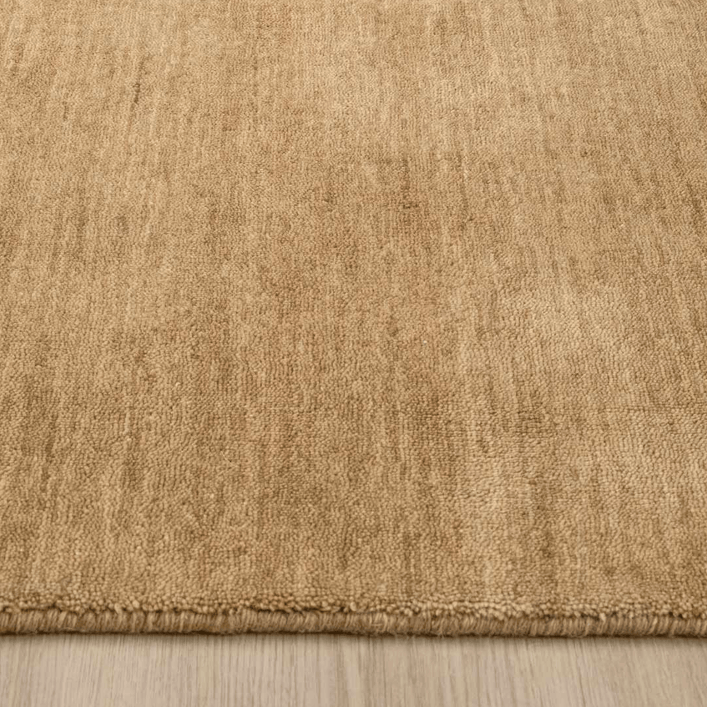 Tapis de salon tissé main 100 % laine à poils courts avec franges