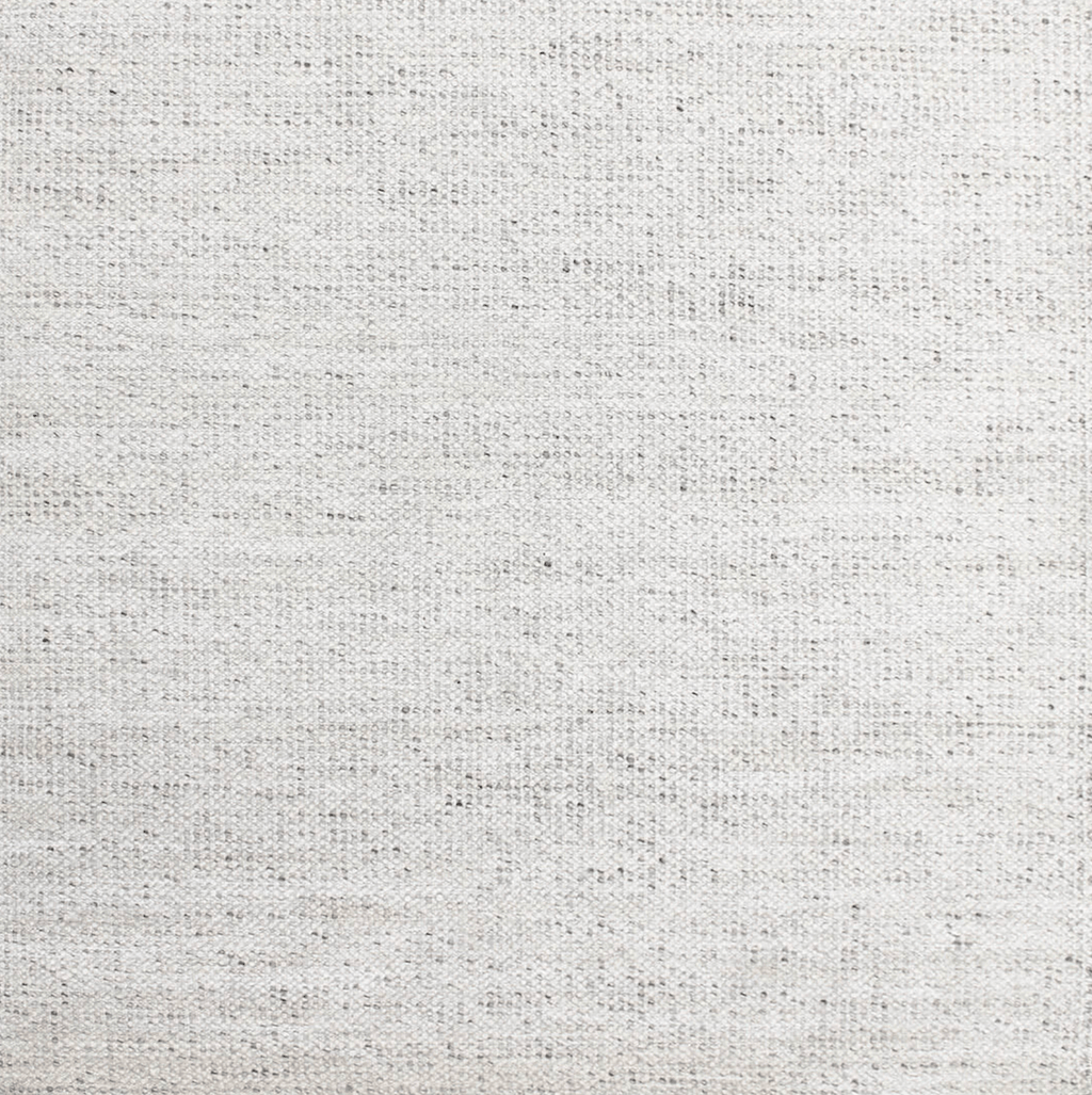Tapis plat en 100 % laine durable avec finition chinée résistant à l'écrasement, couleur argent, pour salon