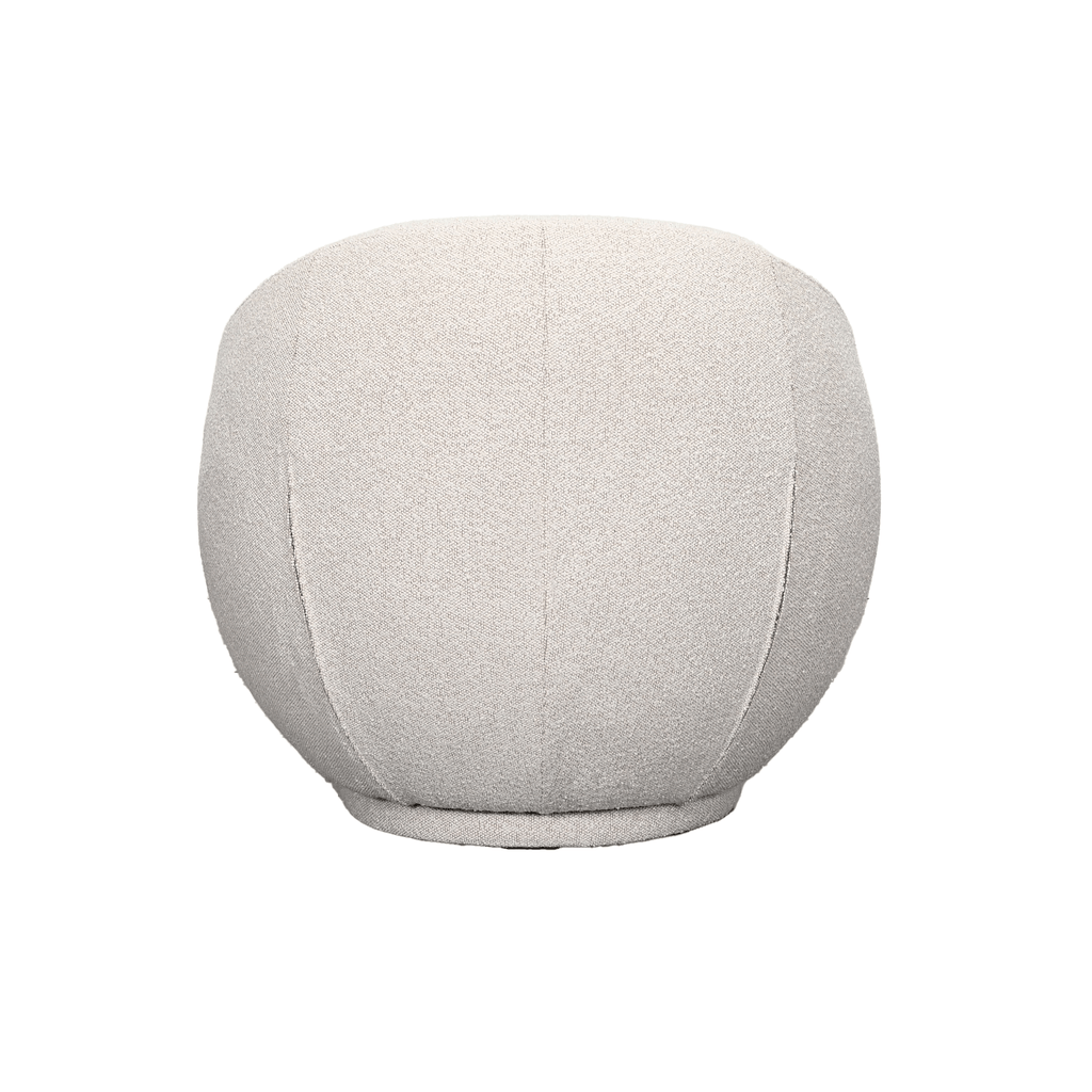 Fauteuil pivotant compact en polyester avec base à retour automatique pour chambre ou salon