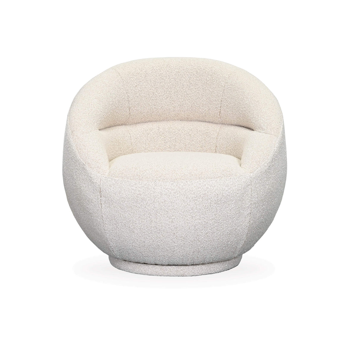 Fauteuil pivotant compact en polyester avec base à retour automatique pour chambre ou salon