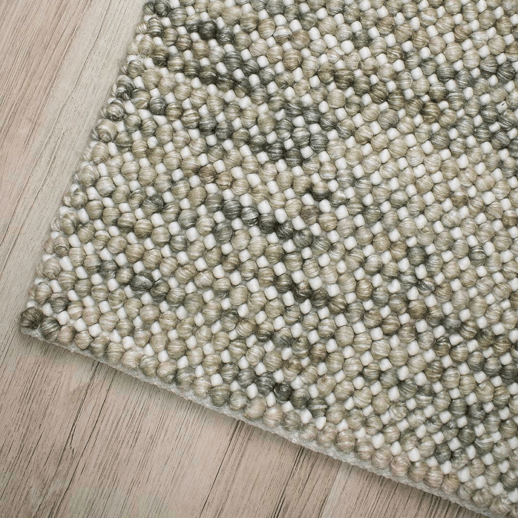 Tapis bouclé bohème 100 % laine tissé à la main, tons automnaux chaleureux, pour salon