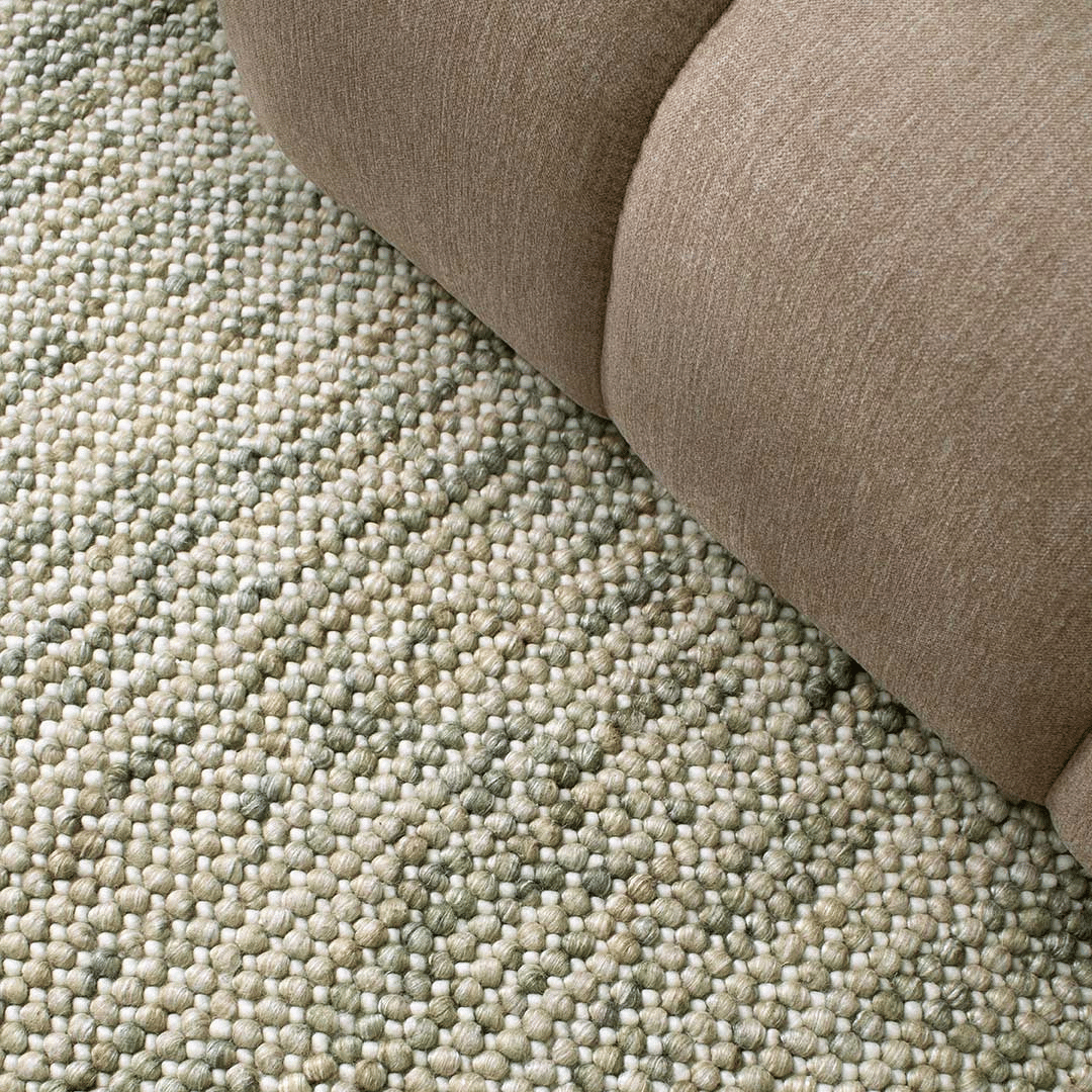 Tapis bouclé bohème 100 % laine tissé à la main, tons automnaux chaleureux, pour salon