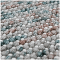 Tapis bohème 100 % laine tissé à la main, à bouclettes, motif multicolore sarcelle pour salon