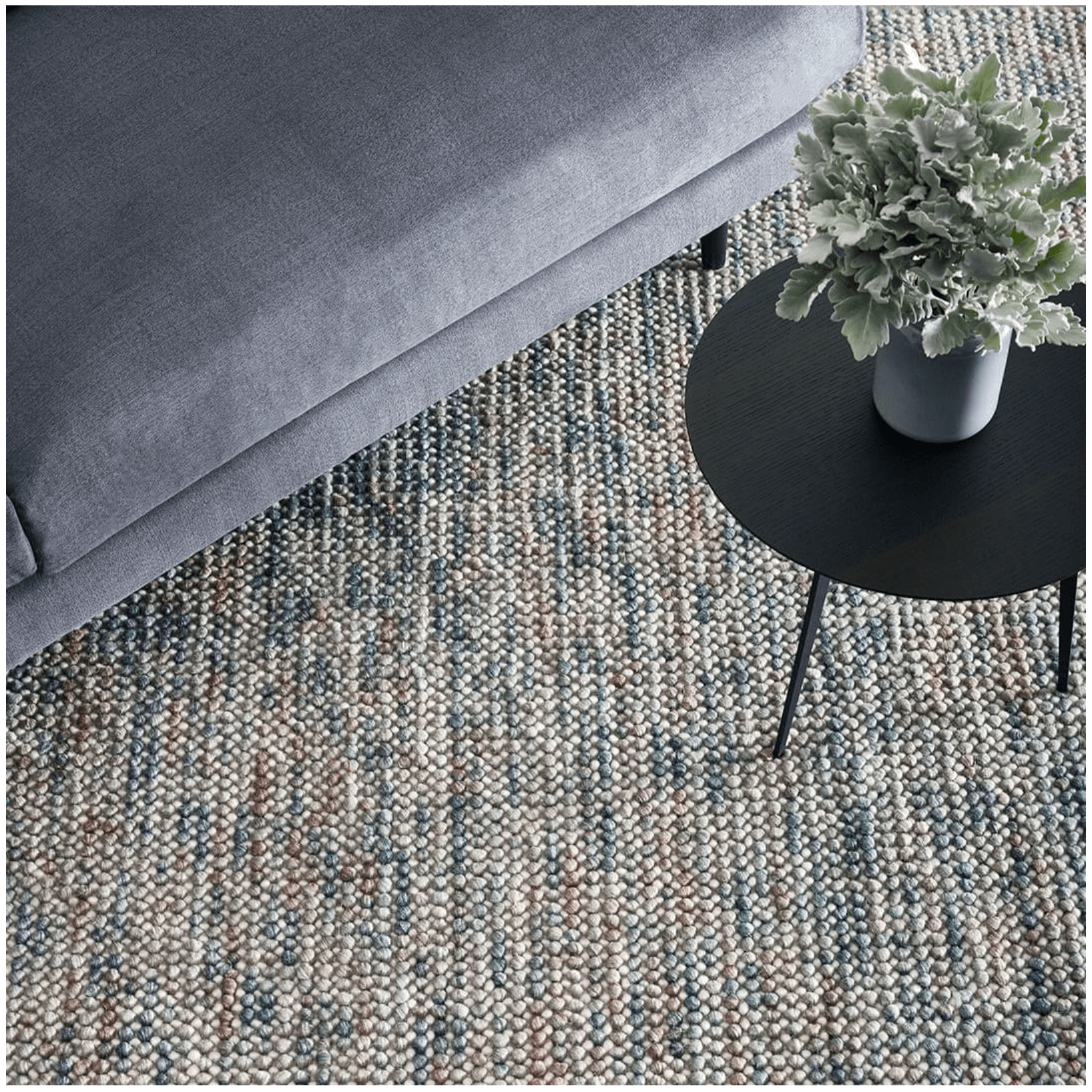 Tapis bohème 100 % laine tissé à la main, à bouclettes, motif multicolore sarcelle pour salon