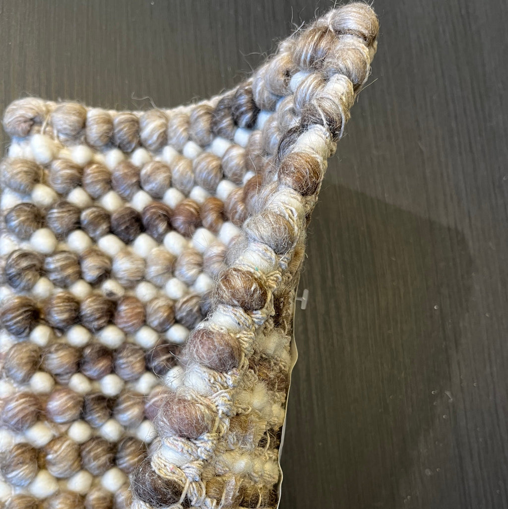 Tapis bouclé bohème 100 % laine tissé à la main, tons automnaux chaleureux, pour salon