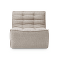 Fauteuil contemporain en polyester-acrylique avec assise capitonnée discrète pour salon