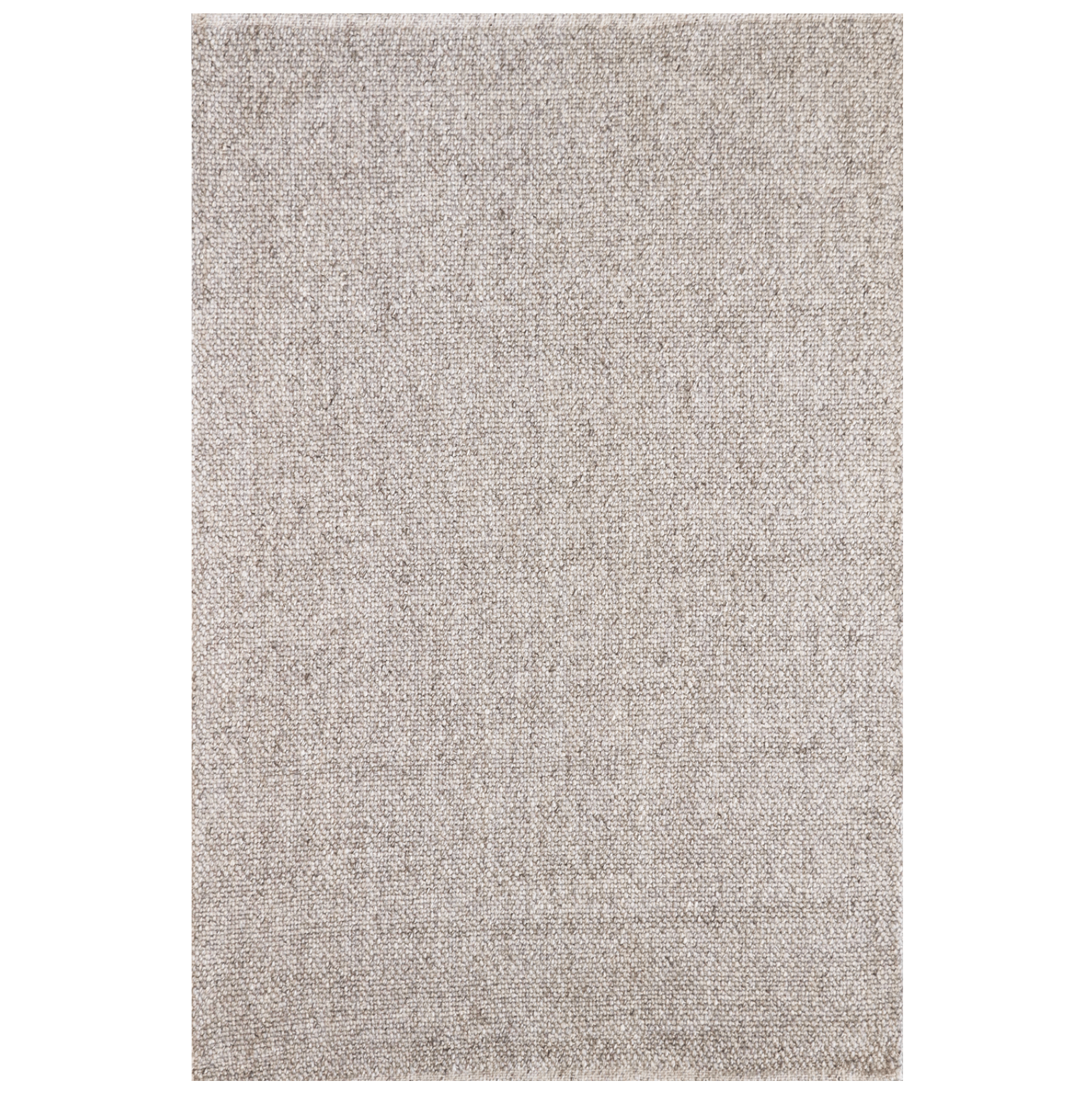 Tapis plat en laine naturelle et viscose avec tissage texturé subtil en galet pour salon