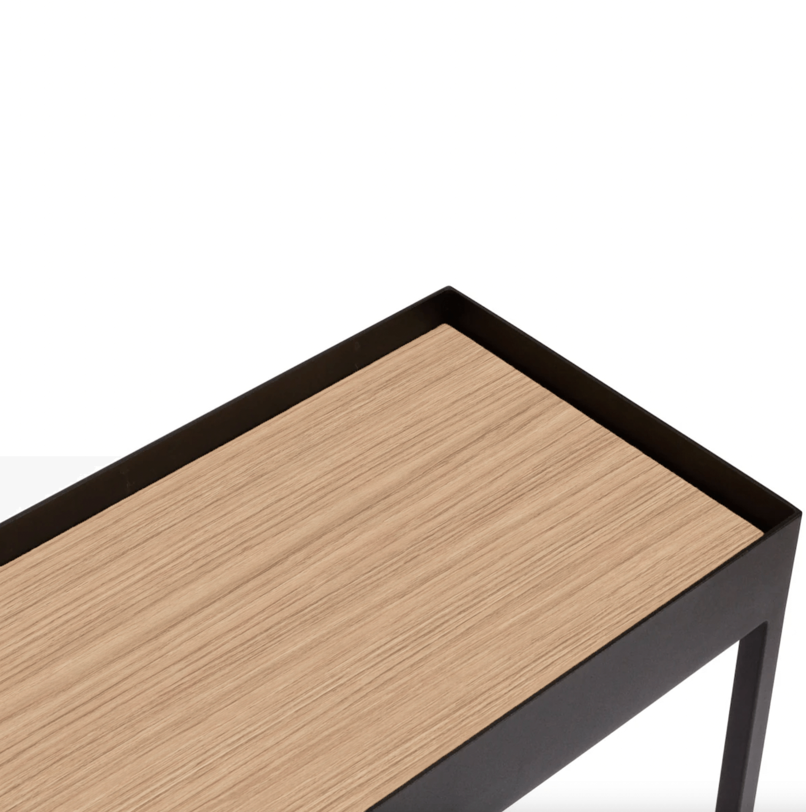 Console de rangement moderne en stratifié imitation bois avec compartiment caché à couvercle rabattable pour couloir