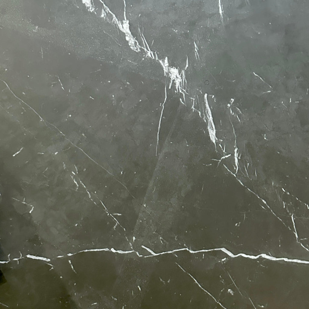 Console étroite moderne en marbre massif avec étagère inférieure pour couloir