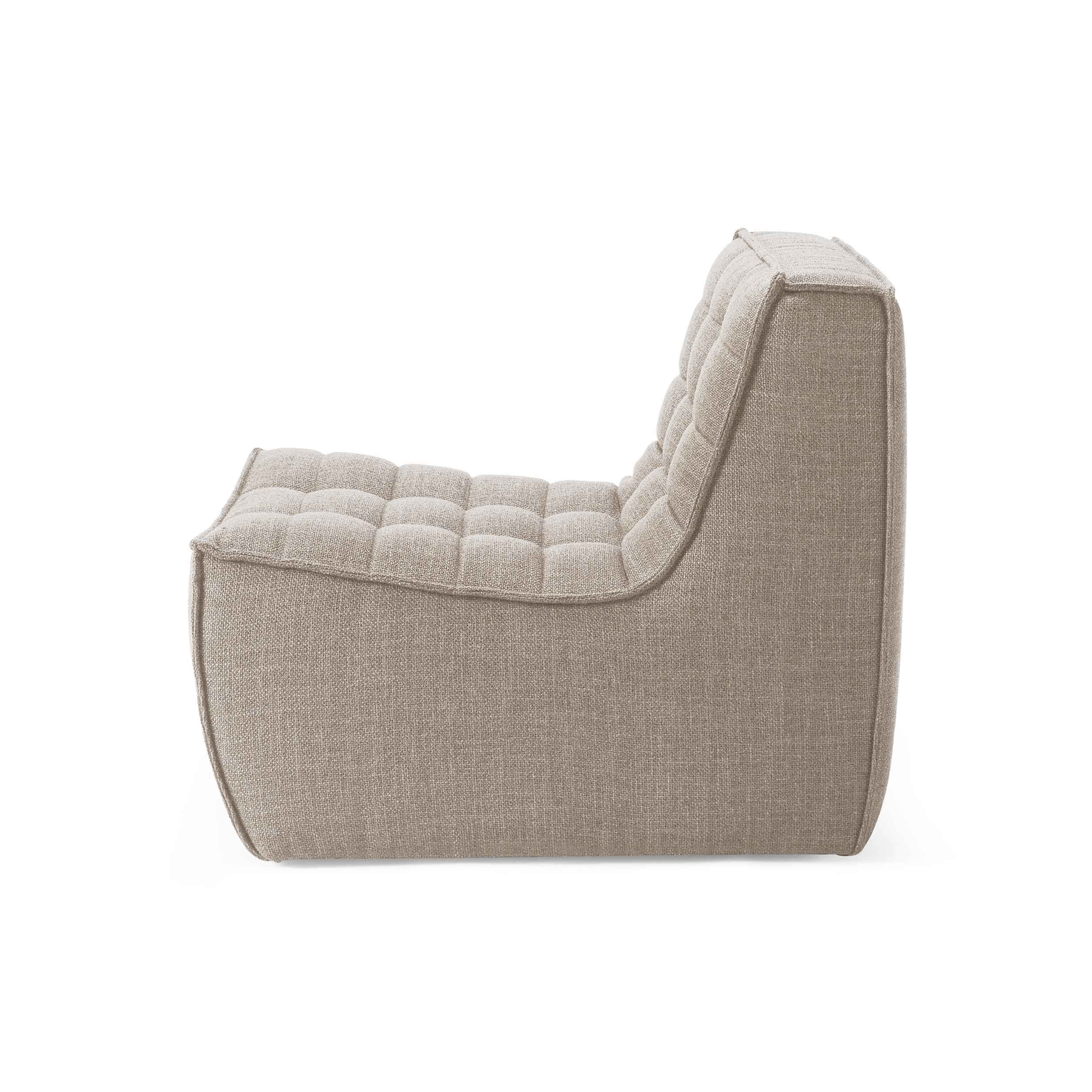 Fauteuil contemporain en polyester-acrylique avec assise capitonnée discrète pour salon