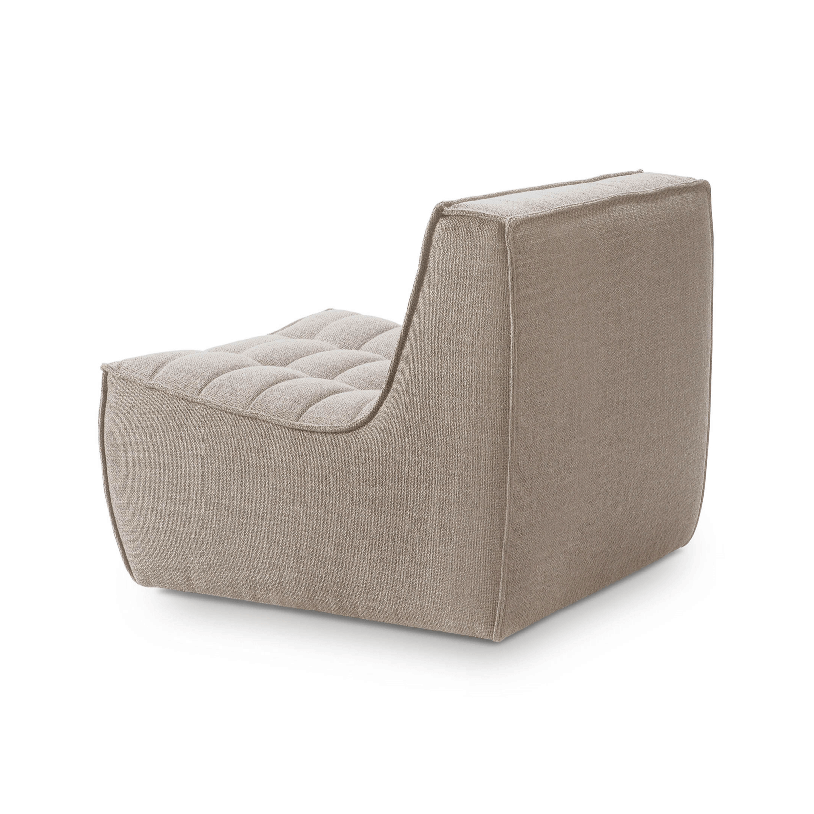 Fauteuil contemporain en polyester-acrylique avec assise capitonnée discrète pour salon