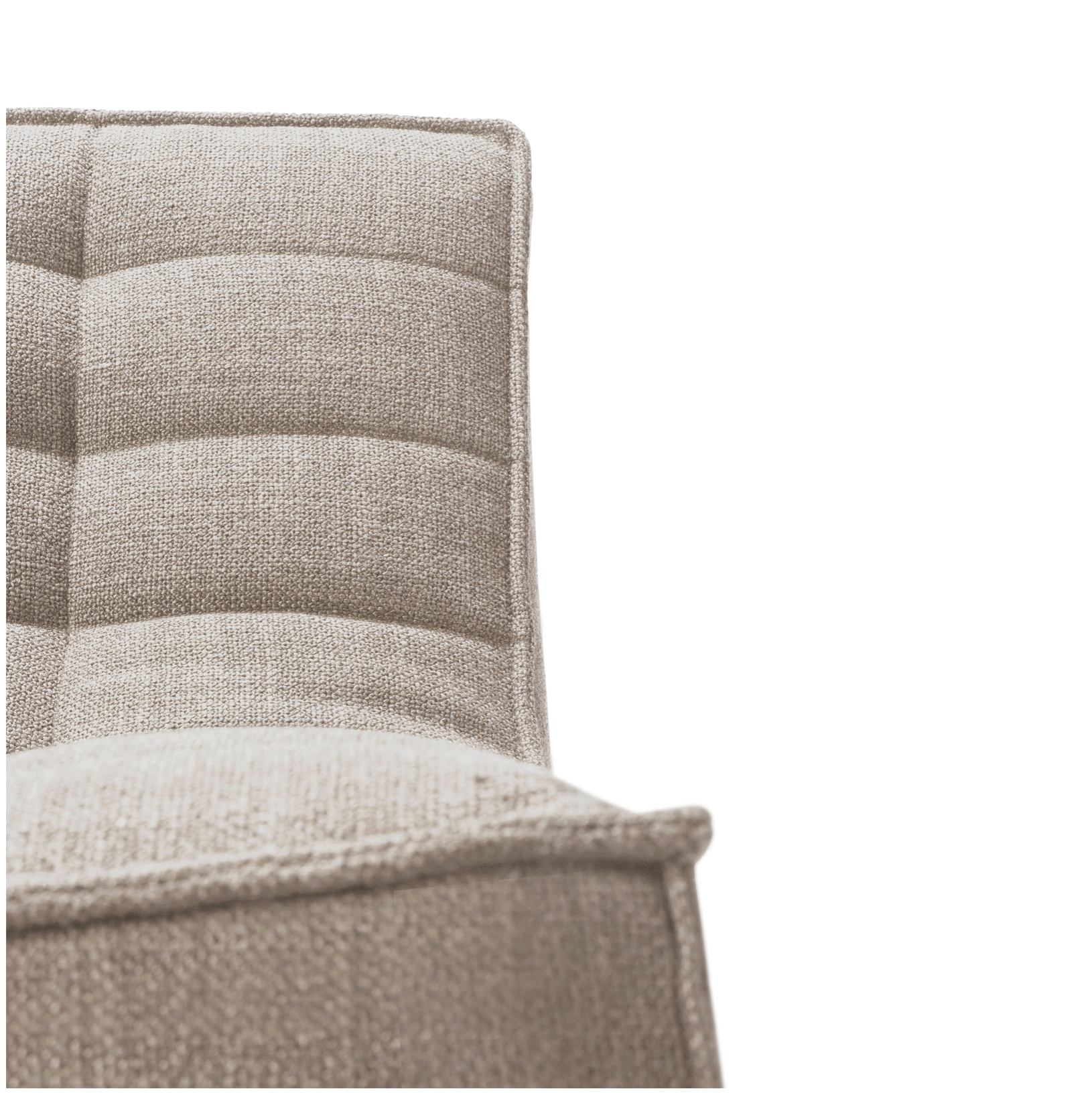 Fauteuil contemporain en polyester-acrylique avec assise capitonnée discrète pour salon