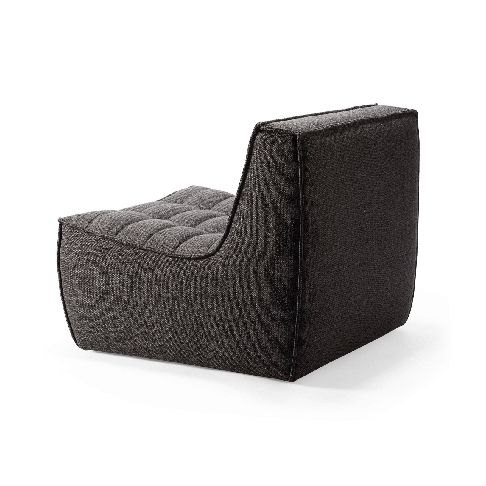 Fauteuil moderne en polyester-acrylique avec assise capitonnée incurvée pour salon