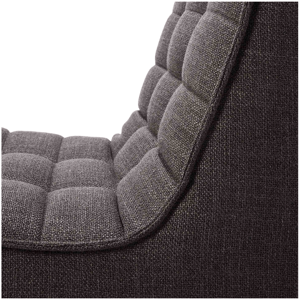Fauteuil moderne en polyester-acrylique avec assise capitonnée incurvée pour salon