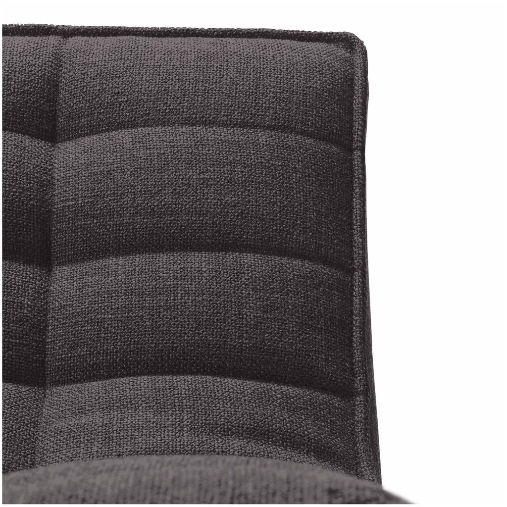 Fauteuil moderne en polyester-acrylique avec assise capitonnée incurvée pour salon