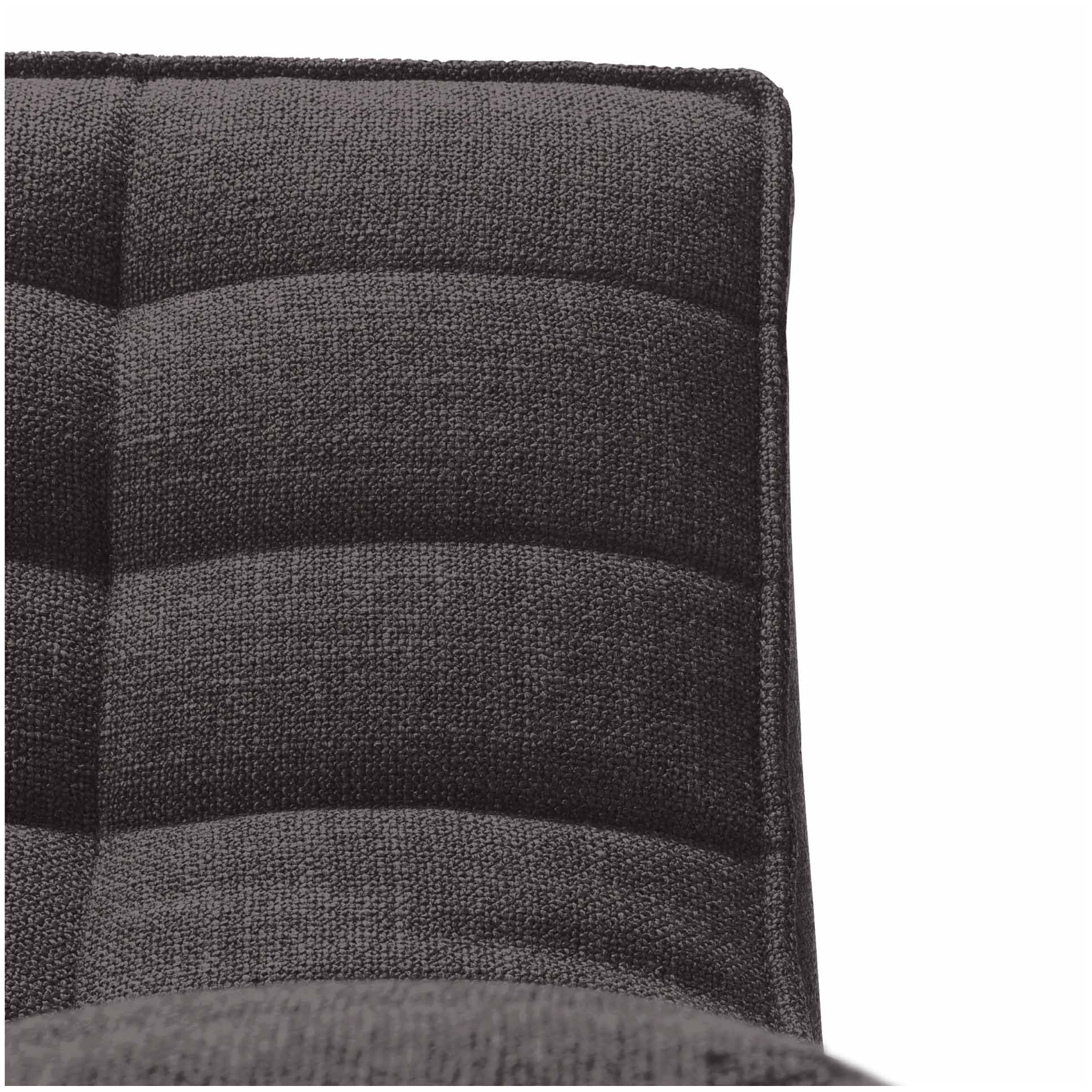 Fauteuil moderne en polyester-acrylique avec assise capitonnée incurvée pour salon