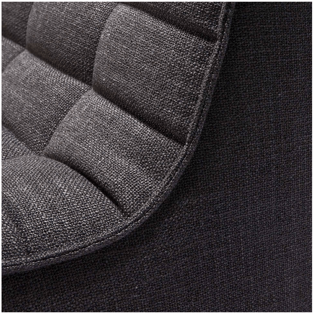Fauteuil moderne en polyester-acrylique avec assise capitonnée incurvée pour salon