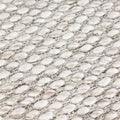 Tapis bohème en laine tissé plat 100 %, motif chiné beige pour salon