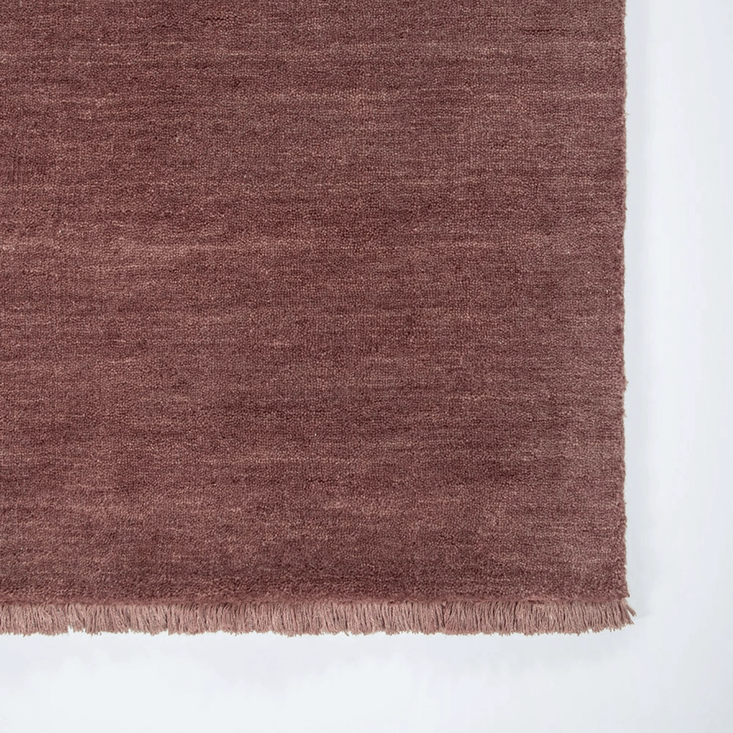 Tapis luxueux 100 % laine de Nouvelle-Zélande avec poil dense et confortable, couleur merlot, pour le salon