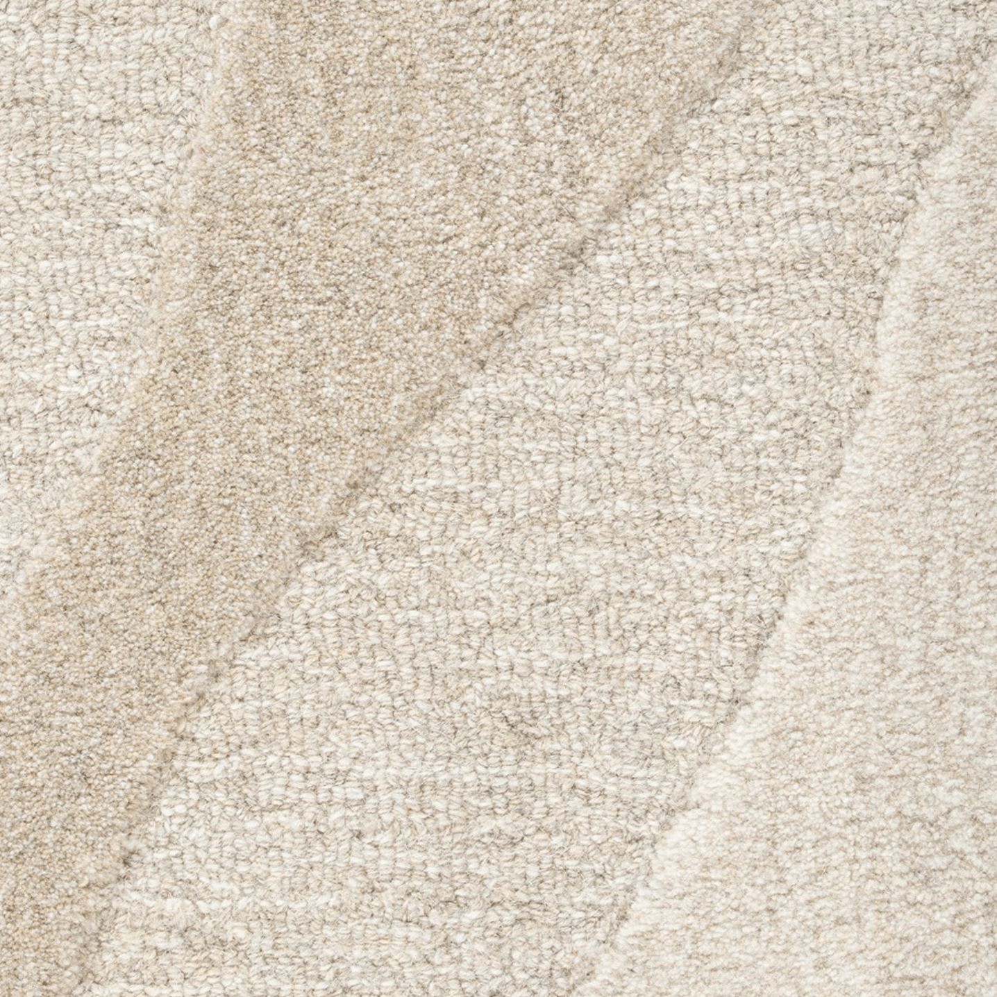 Tapis 100 % laine tufté à la main Coastal avec motif à courbes organiques pour salon